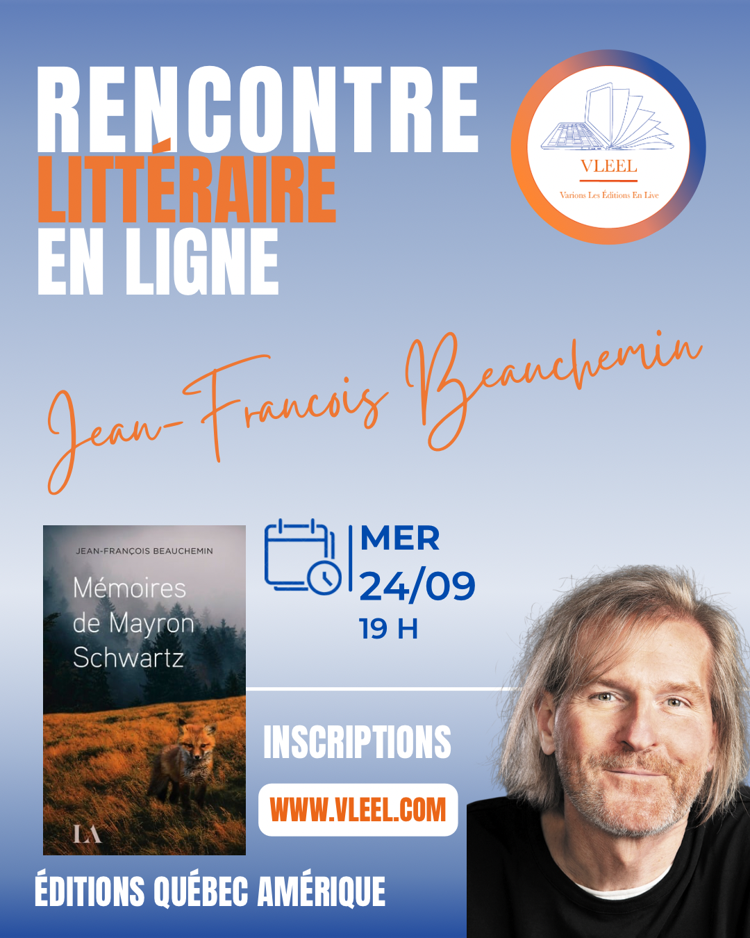 Rencontre littéraire Jean-François Beauchemin